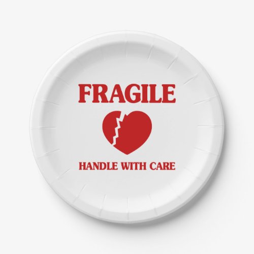 Fragile Heart Handle With Care Paper Plates