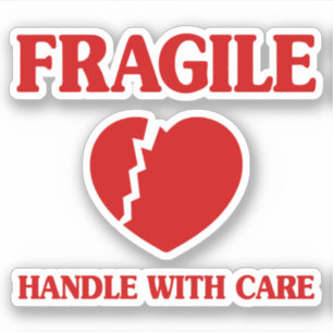 Fragile Heart Handle With Care Sticker