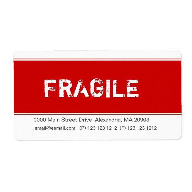 Fragile Label (Front)