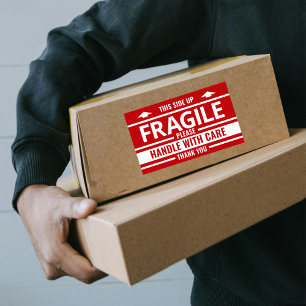 Fragile Label Red Shipping Warning Sticker
