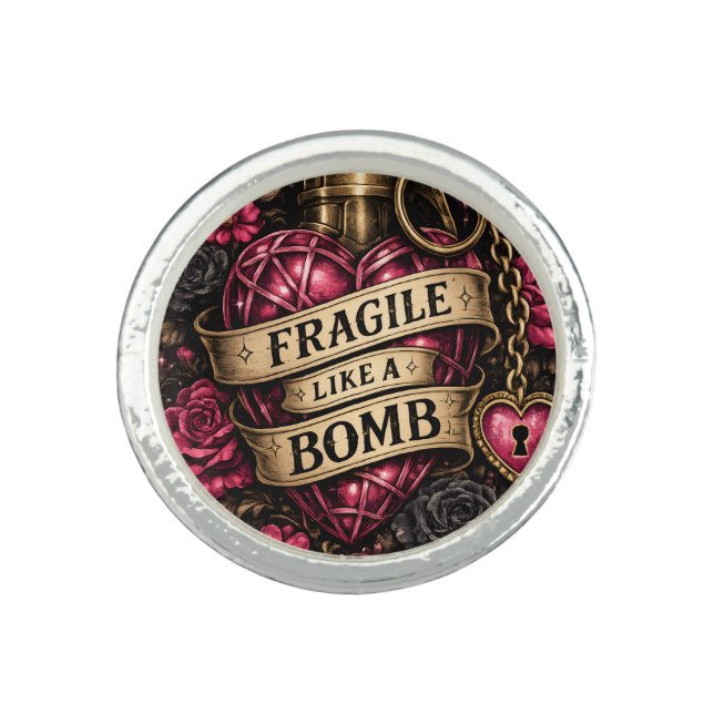 Fragile Like A Bomb Ring (Front)