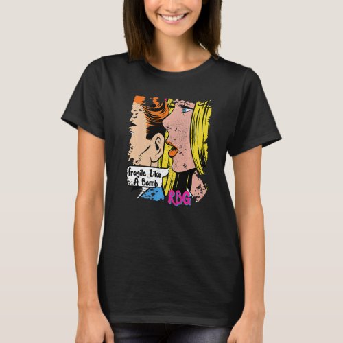 Fragile Like Bomb Feminist Pop My Body Distressed  T_Shirt