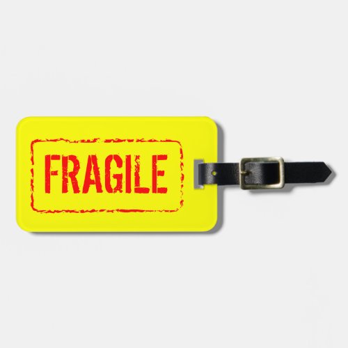 Fragile luggage tag for bag and suitcases