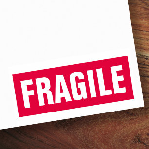 Fragile mailing self-inking stamp