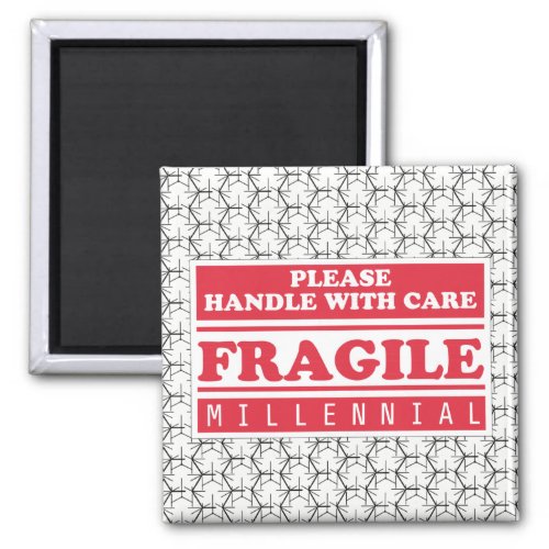 Fragile Millennial Handle With Care Bubble Wrap Magnet