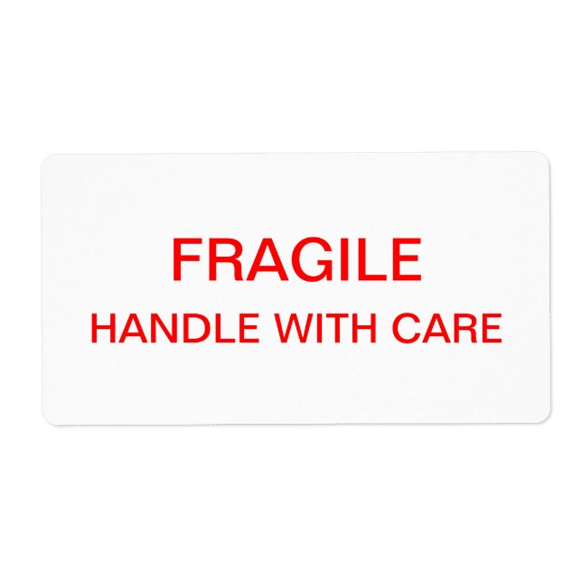 Fragile Packing & Moving Label (Front)