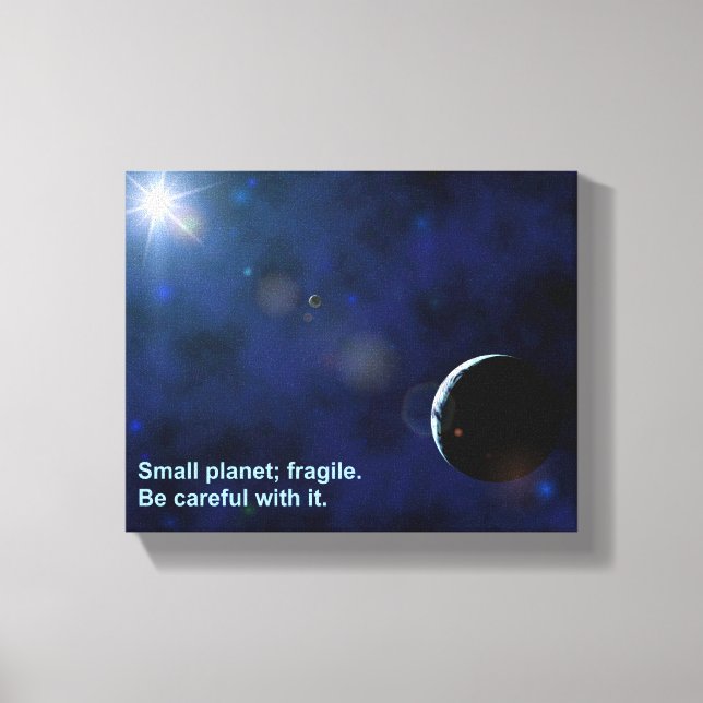 Fragile Planet Canvas Print (Front)