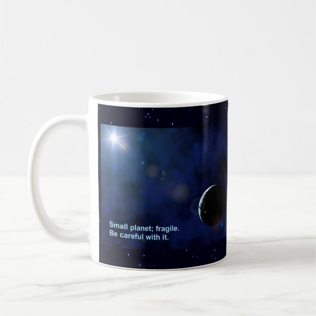 Fragile Planet Coffee Mug (Left)