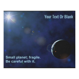 Fragile Planet Faux Canvas Print