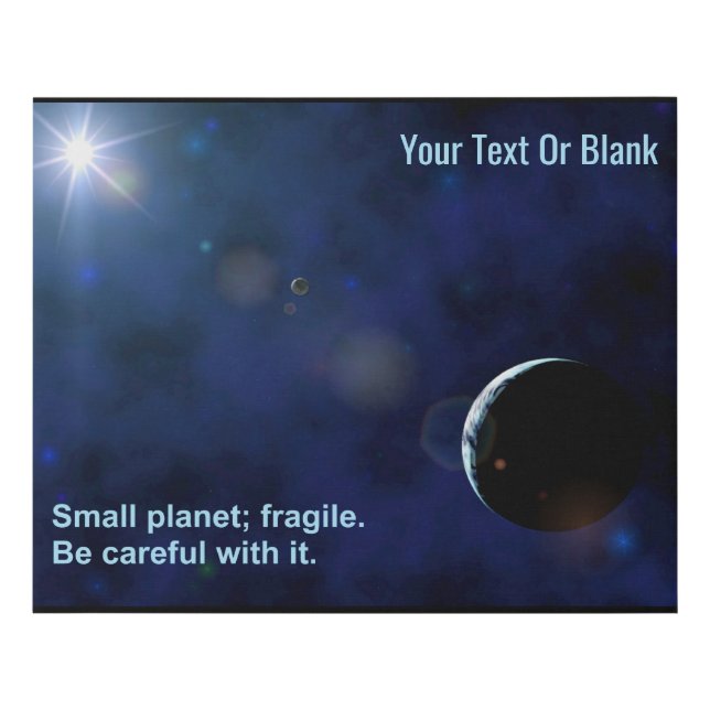 Fragile Planet Faux Canvas Print (Front)