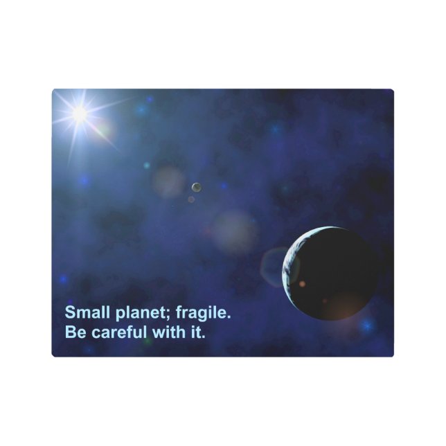 Fragile Planet Metal Print (Front)