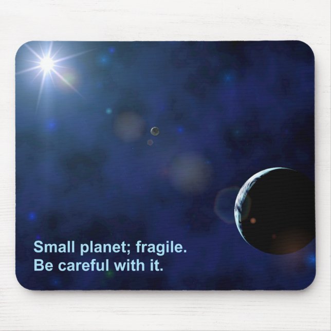 Fragile Planet Mouse Pad (Front)