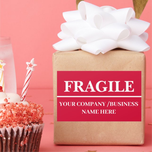  Fragile Shipping Label Rectangle Sticker (Party)