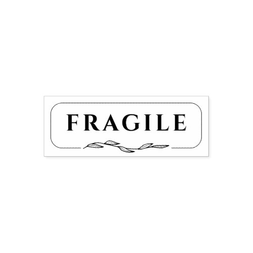  FRAGILE Shipping Mailing Moving Botanical Frame Self_inking Stamp