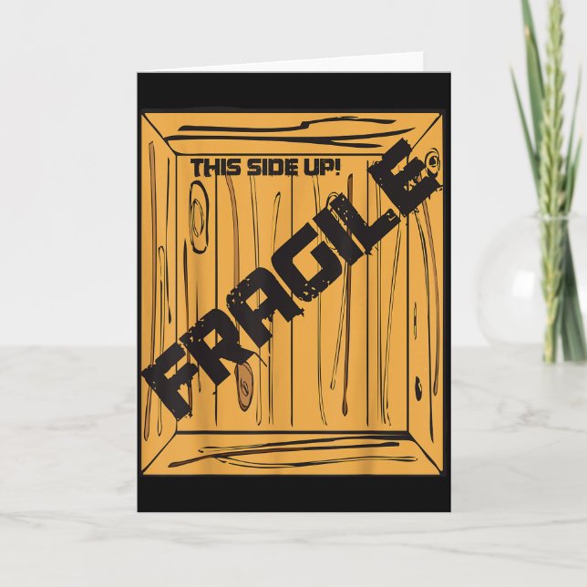 Fragile Shirt Halloween Christmas Costume Movie Sh Card (Front)