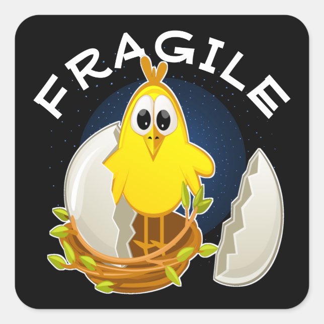 FRAGILE SQUARE STICKER (Front)