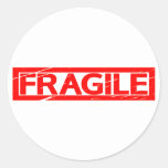 Fragile Stamp Classic Round Sticker