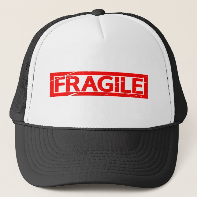 Fragile Stamp Trucker Hat (Front)