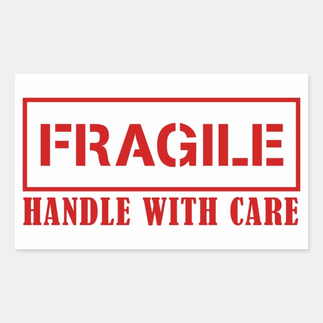 Fragile sticker - handle with care - Fargile stamp (Front)
