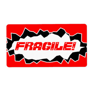 Fragile warning -  shipping stickers
