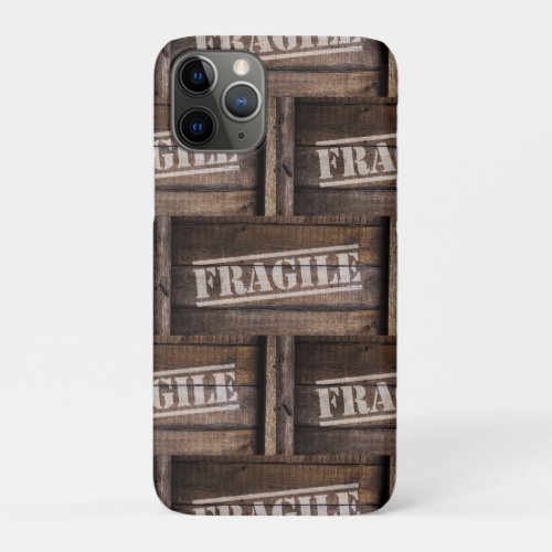 Fragile wood crate vintage iPhone 11 pro case