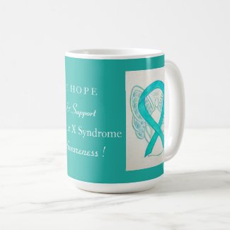 Fragile X Syndrome Awareness Ribbon Angel Mug