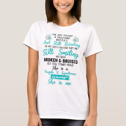 Fragile X Syndrome Awareness Ribbon Support Gifts T_Shirt