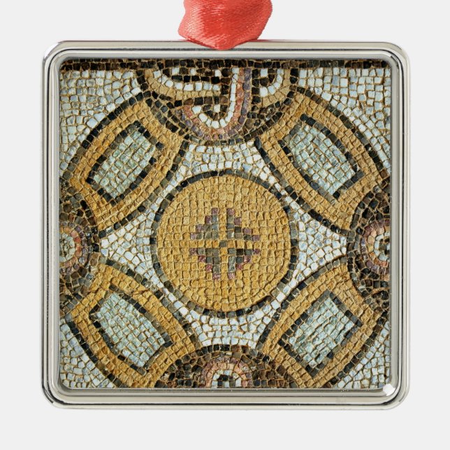 Fragment from the floor of the Roman Baths Metal Ornament (Front)