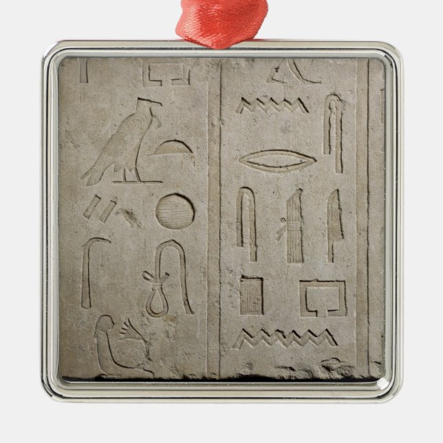 Fragment of a hieroglyphic inscription metal ornament (Front)