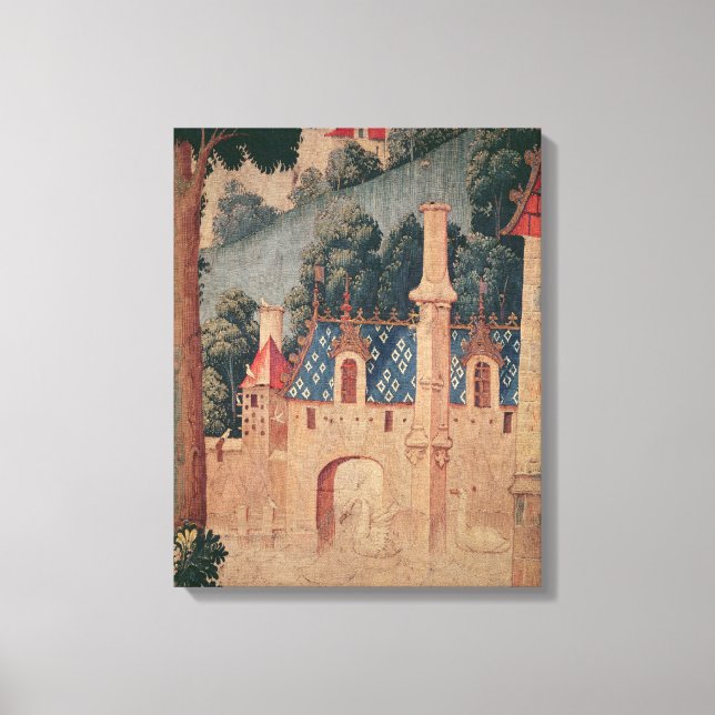 Fragment of a medieval tapestry canvas print (Front)
