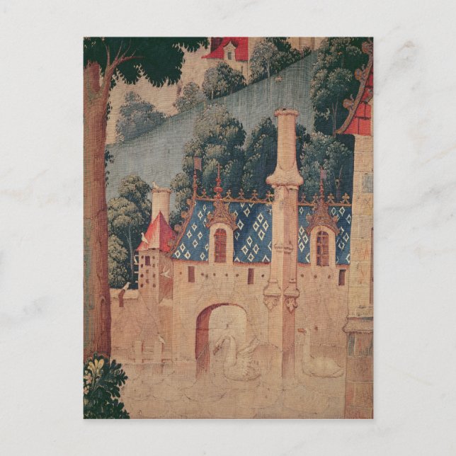 Fragment of a medieval tapestry postcard (Front)