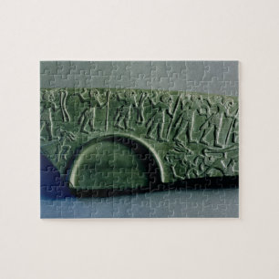 Fragment of a palette with a hunting scene, from A Jigsaw Puzzle