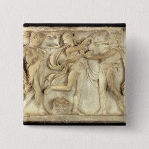 Fragment of a sarcophagus pinback button