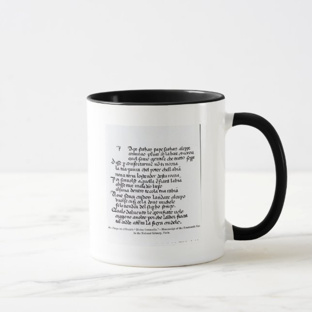 Fragment of Dante's  'Divina Commedia' Mug (Right)