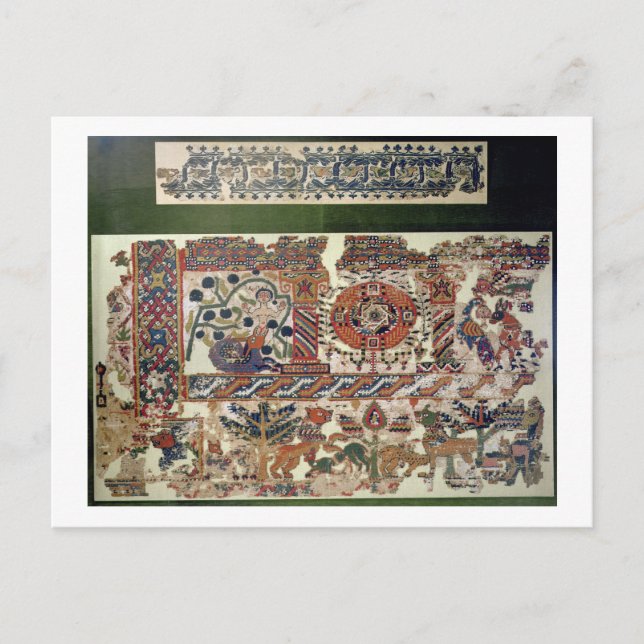 Fragment of textile depicting Jonah and the Whale Postcard (Front)