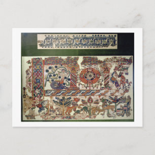 Fragment of textile depicting Jonah and the Whale Postcard