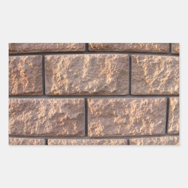 Fragment of the wall of the large concrete blocks rectangular sticker (Front)