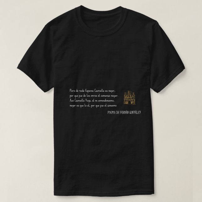 Fragment Poem of Fernán González T-Shirt (Design Front)