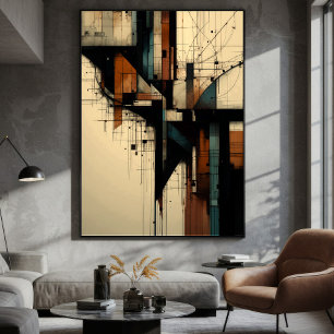 Fragmented City Wood Wall Art