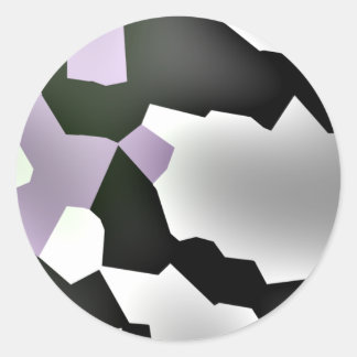 "Fragmented Dream" Digital Abstract Art Classic Round Sticker