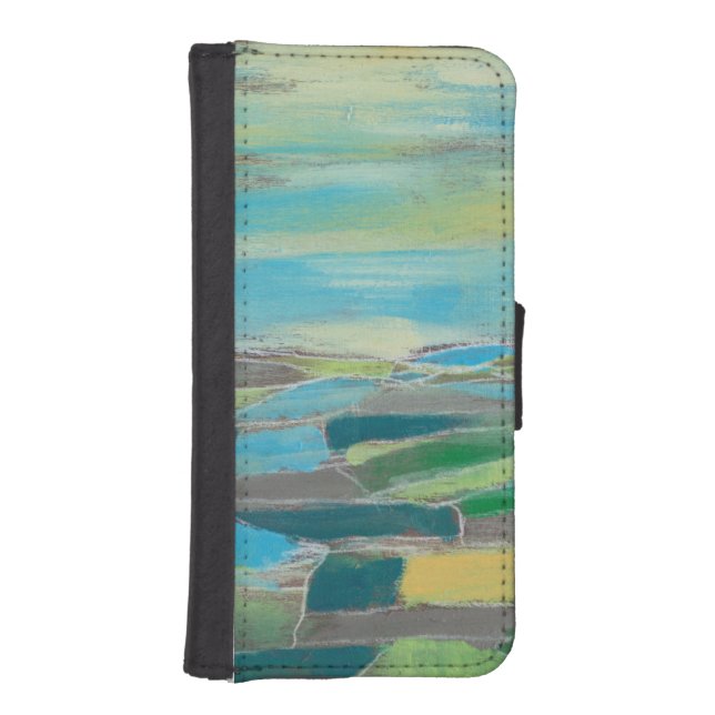 Fragmented Field I iPhone Wallet Case (Front)