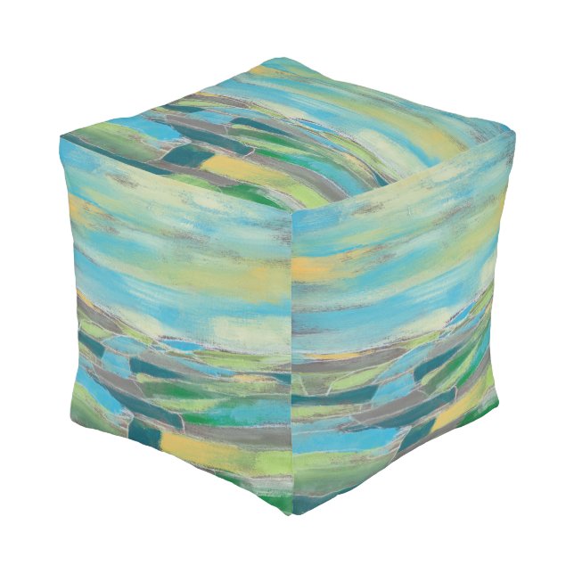 Fragmented Field I Pouf (Angled Front)
