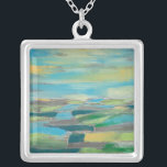 Fragmented Field I Silver Plated Necklace<br><div class="desc">Home Décor</div>