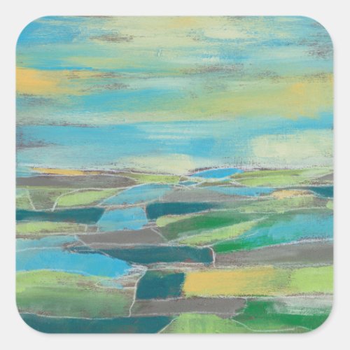 Fragmented Field I Square Sticker