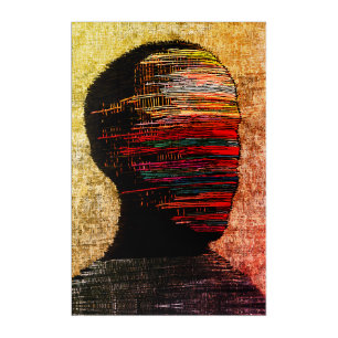 Fragmented Identity – Colorful Abstract Thread Art