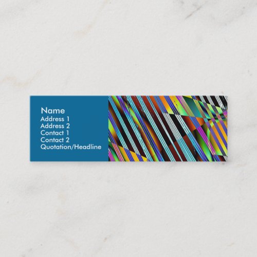Fragmented Lines Mini Business Card