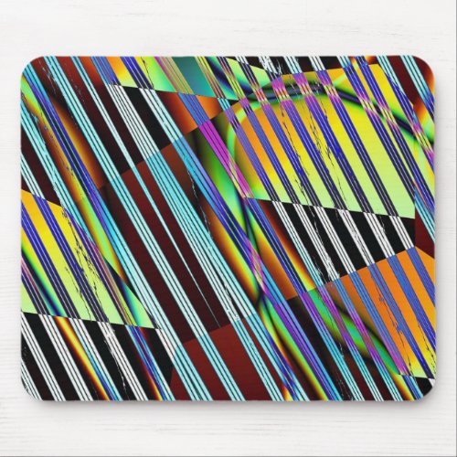 Fragmented Lines Mouse Pad