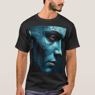 Fragmented Mind: Jigsaw Puzzle Head T-Shirt