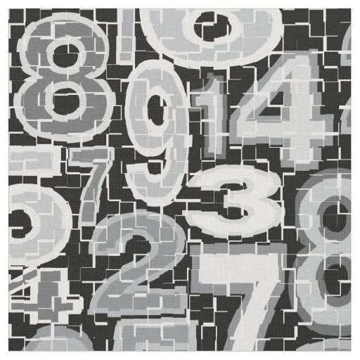 Fragmented Number Pattern Fabric