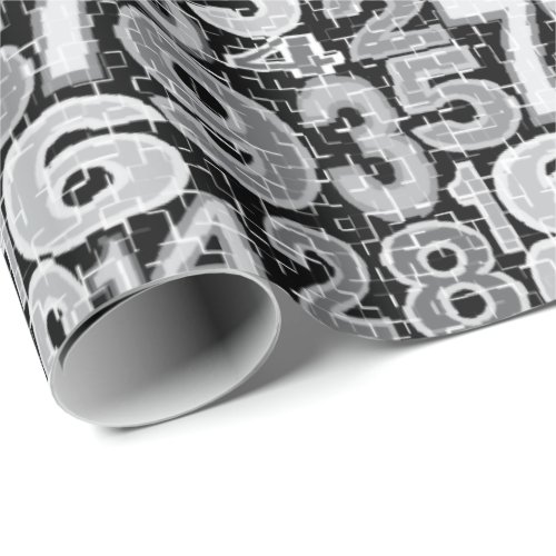 FRagmented Number Pattern Wrapping Paper